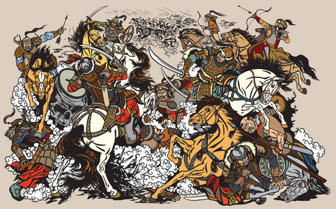 蒙古士兵图片-蒙古士兵素材-蒙古士兵插画-摄图新视界