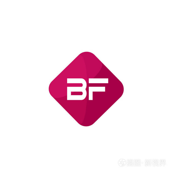 首字母 Bf 标志模板设计