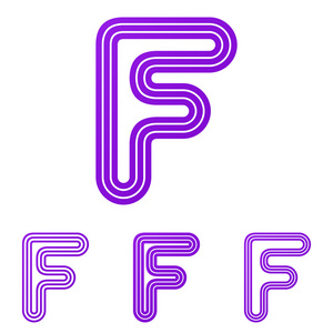 紫色线字母 f 徽标设计方案集
