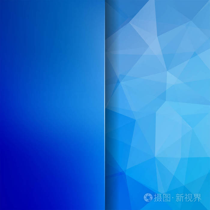 多边形的蓝色矢量背景.模糊背景.可以用在封面设计, 设计, 网站背景.