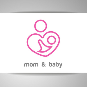 妈妈和宝宝的标志标识