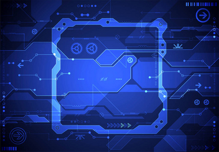 高科技数字技术和工程背景。向量