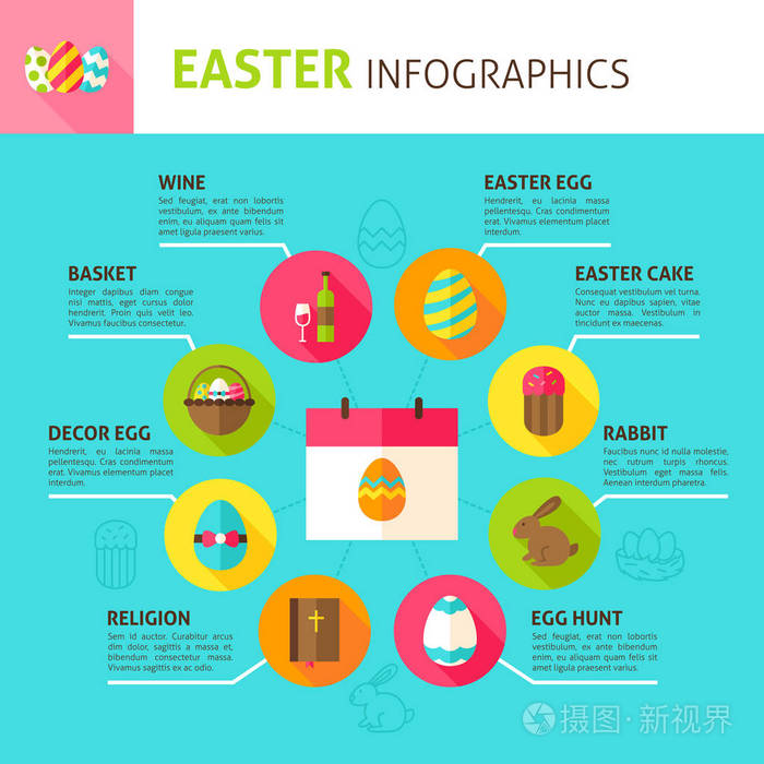 复活节的概念图表