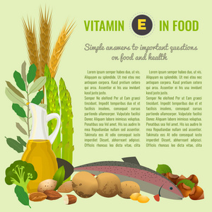 健康食品维生素 E 横幅