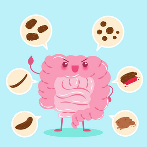 肠癌大便可爱的卡通肠照片