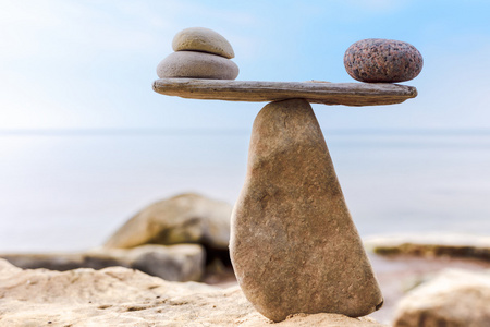 禅意平衡的石头