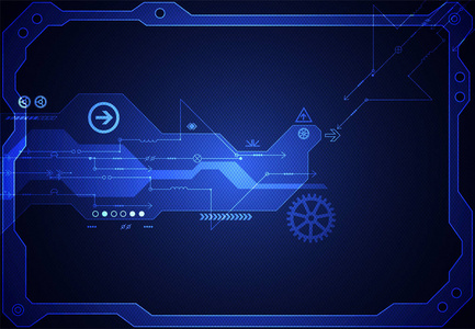 高科技数字技术和工程背景。向量