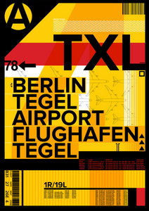 机场起飞和抵达标志，柏林股票向量