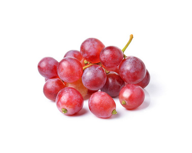 红提葡萄在白色背景上孤立