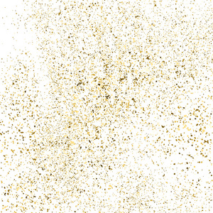 金闪闪发亮的白色正方形一个孤立的纹理。琥珀色粒子颜色。喜庆的背景。爆炸的五彩纸屑。矢量图，eps 10