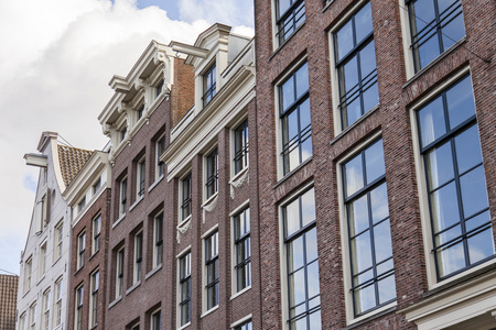 阿姆斯特丹，荷兰在 2016 年 3 月 27 日。典型的建筑细节的房屋建设十七十八