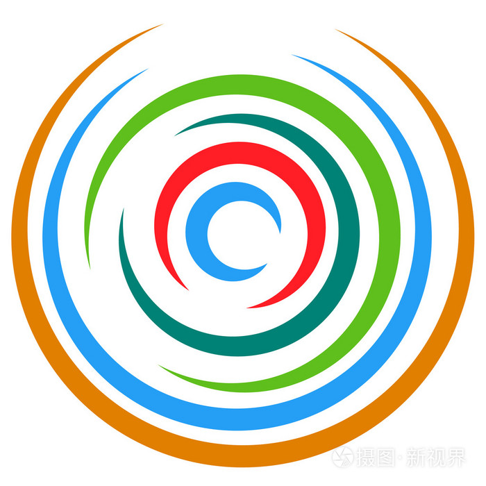 抽象多彩多姿的圆形元素