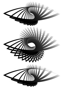 抽象的杏仁，眼睛的形状设置