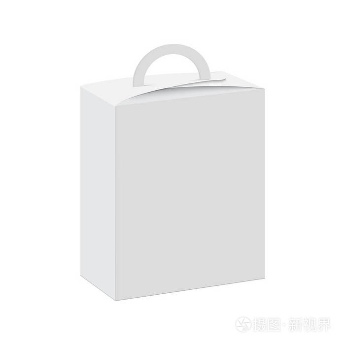 带手柄的礼品盒空白.向量