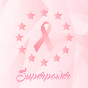 矢量乳腺癌癌症认识粉红丝带