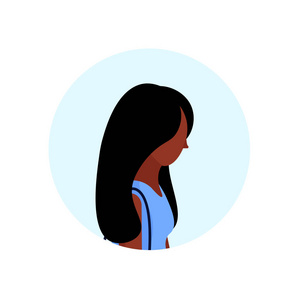 非洲裔美国人女性形象头像独立女性卡通人物肖像平照片