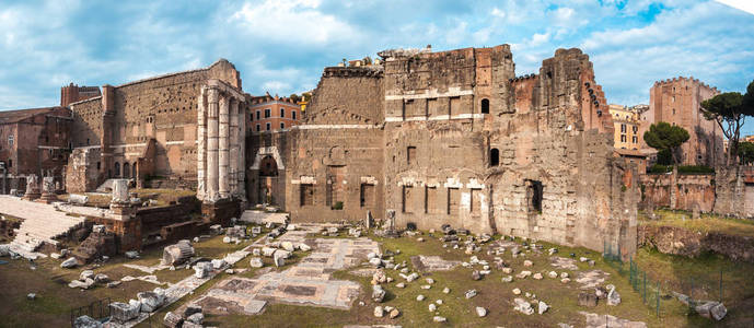 罗马的论坛。帝国的皇帝奥古斯都的论坛。罗马，意大利