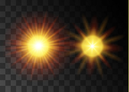 矢量透明阳光特殊透镜耀斑光效应。圣诞节的抽象模式。闪光的魔术粉尘微粒