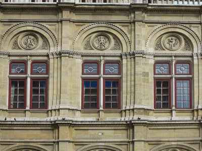 古代文艺复兴风格的建筑与窗户古典建筑欧洲门面