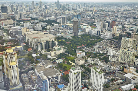 顶视图城市，曼谷泰国