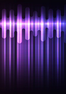 紫色熔体波在暗背景下重叠, 速度层运动背景, 简单技术模板, 矢量插图