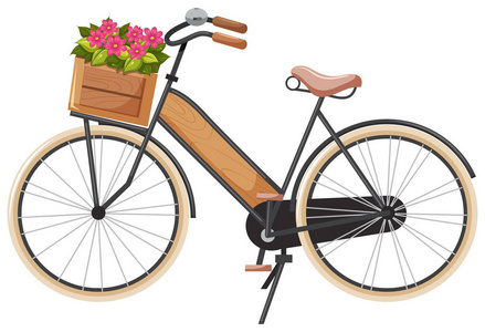 花木自行车篮插图