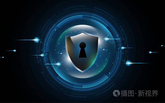 3d保护防护盾安全概念安全网络数字抽象技术背景保护系统创新概念矢量