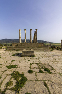 卡比托利欧寺在古罗马帝国城市，教科文组织世界文化遗产地转动考古现场