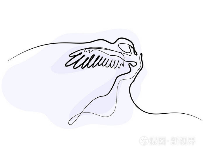 抽象的带翅膀的天使女人的画像插画 正版商用图片0qvg9s 摄图新视界