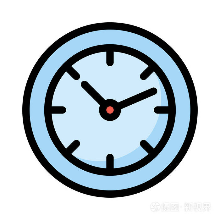 时钟图标矢量图插画-正版商用图片0qvgcc-摄图新视界