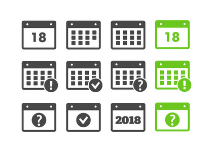 事件图标。年度计划向量。计划向量。日期图标