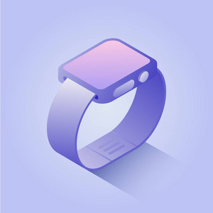 电子钟整点报时等距智能手表, 电子钟, 平面式.