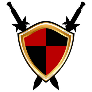 圣殿骑士盾牌矢量图标照片