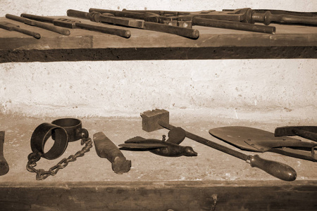 铁匠店里的旧工具