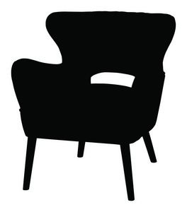 现代椅子的剪影