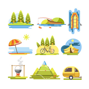 夏季活动的五颜六色的海报图片