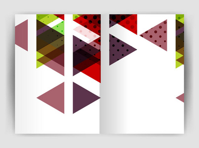 矢量三角形业务年度报告封面打印模板
