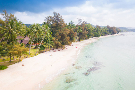 美丽的白色沙滩在邦宝湾, Kood 岛或达勒, 泰国