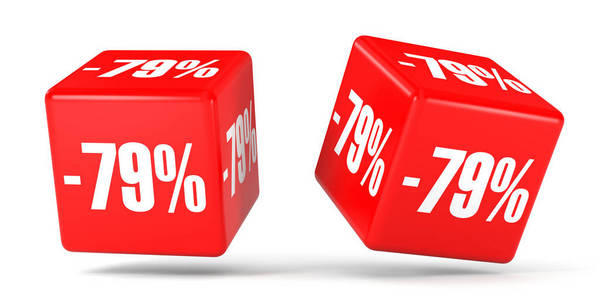 79%折扣.红色的多维数据集摄影图