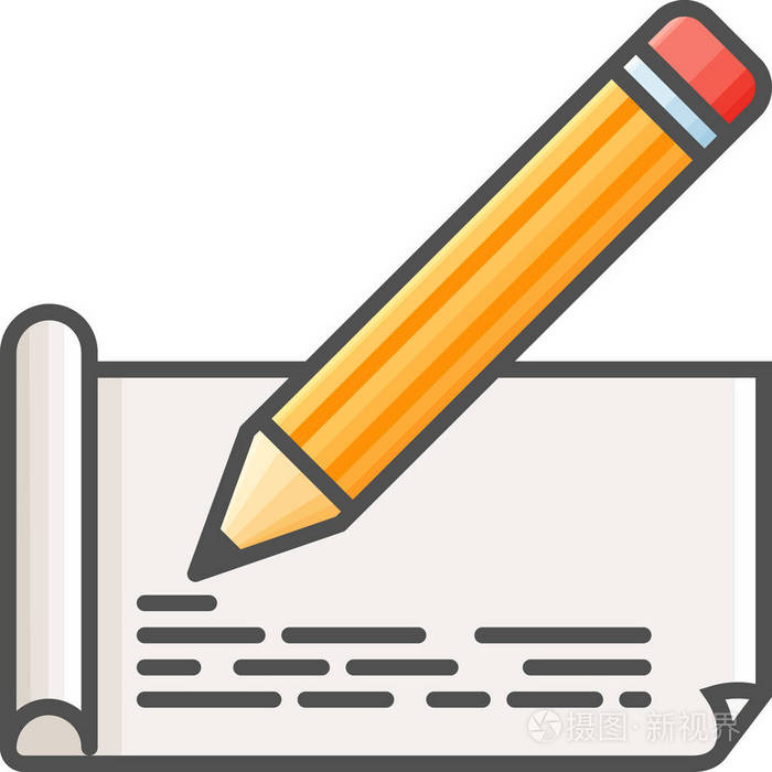 简单艺术和矢量flaticon 的爱好 用铅笔素描纸 平面样式图标 48 48 像素完美插画 正版商用图片0qw4qb 摄图新视界