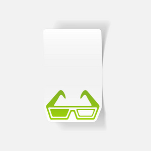 现实设计元素 3d 眼镜