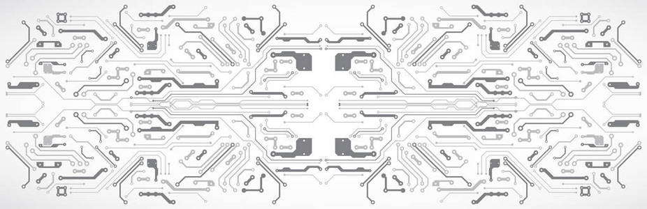 矢量插图高技术数字技术与工程主题