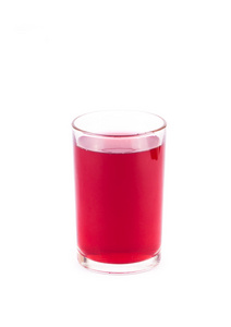 在玻璃的粉红色汁