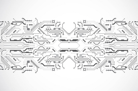 矢量插图高技术数字技术与工程主题