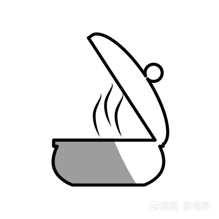 平底锅锅烹饪野餐阴影