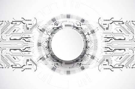 矢量插图高技术数字技术与工程主题