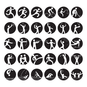 体育运动员, 符号图标集照片