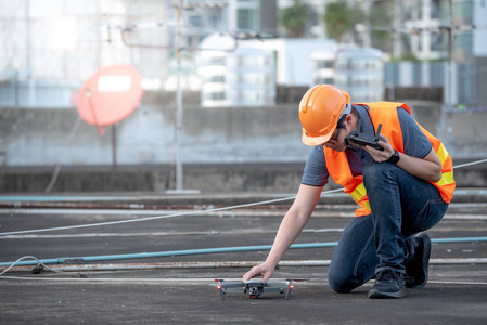 用无人飞行器 无人机 进行土建工程现场勘察照片