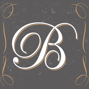 复古字母 B 设计