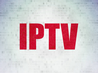 Web 设计概念 Iptv 数字数据纸张背景上